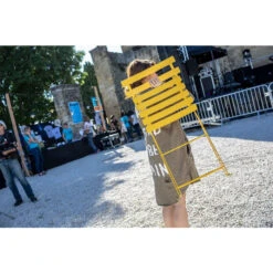 Chaise De Jardin Pliante FERMOB Bistro Métal - Miel -Lafumaei Boutique 010173 chaise de jardin pliante fermob bistro metal miel transport 1