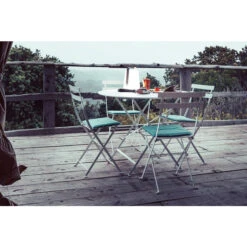Chaise De Jardin Pliante FERMOB Bistro Métal - Vert Opaline -Lafumaei Boutique 010183 chaise jardin pliante fermob bistro metal ambiance 2