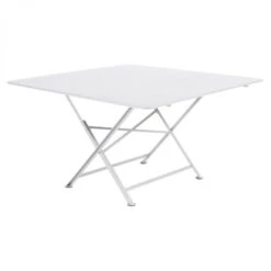 Table De Jardin 8 Personnes FERMOB Cargo 128 X 128 Cm - Blanc Coton
