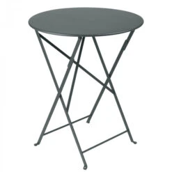 Table De Jardin 2 Personnes FERMOB Bistro Ø 60 Cm - Gris Orage