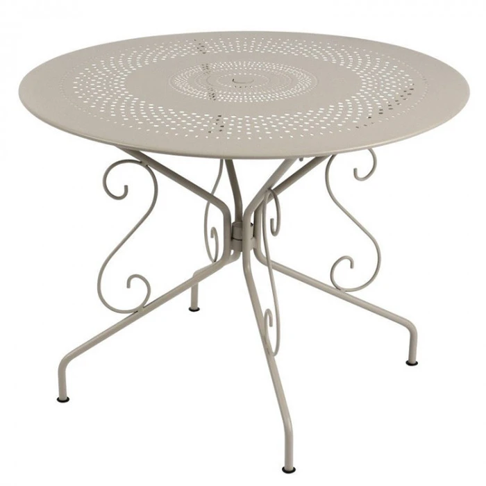 Table De Jardin 4 Personnes FERMOB Montmartre Ø 96 Cm - Muscade 1 Table De Jardin 4 Personnes FERMOB Montmartre Ø 96 Cm - Muscade