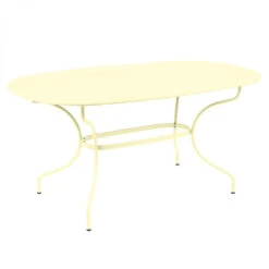 Table De Jardin Ovale 6 Personnes FERMOB Opéra + 160 X 90 Cm - Citron Givré