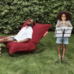 Rocking Chair Fatboy Rock'n'Roll - Noir -Lafumaei Boutique 103161 rocking chair fatboy rocknroll noir rouge ambiance