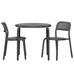 Lot De 2 Chaises De Jardin Fatboy Toní Chair - Anthracite -Lafumaei Boutique 104084 lot 2 chaises jardin fatboy toni anthracite table