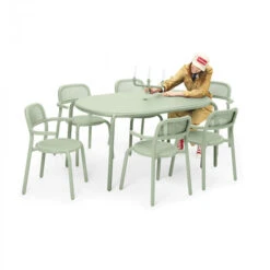 Table De Jardin 6 Personnes Fatboy Toní Tavolo - Vert Brume -Lafumaei Boutique 104309 table jardin fatboy toni tavolo vert brume ambiance 2