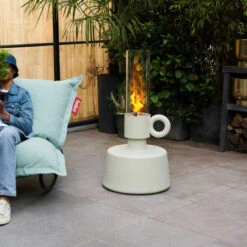 Lampe Fatboy Flamtastique - Gris Clair -Lafumaei Boutique 104684 lampe huile fatboy flamtastique gris clair ambiance