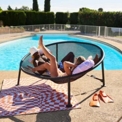 Grand Fauteuil Hamac Fatboy Netorious - Anthracite -Lafumaei Boutique 105376 grand fauteuil hamac fatboy netorious anthracite ambiance deux