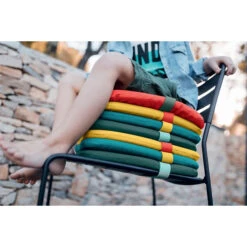 Galette Color Mix Pour Chaise FERMOB Monceau - Vert Safari -Lafumaei Boutique 2721 coussin galette vert ambiance 1