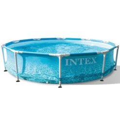 Piscine Tubulaire Intex Metal Frame Océan 3,05 X 0,76 M + Pompe Filtration à Cartouche 1 M³/h -Lafumaei Boutique 28208np raviday piscine intex metal frame ocean 305 076 4 min