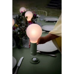 Socle Pour Lampe FERMOB Aplô - Cactus -Lafumaei Boutique 345082x3 socle lampe fermob aplo h24 cactus ambiance installation