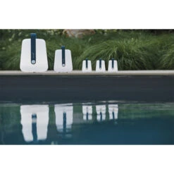 Lot De 3 Lampes Nomades FERMOB Balad H 12 Cm - Bleu Acapulco -Lafumaei Boutique 360221 lot 3 lampes nomades fermob balad 12cm bleu acapulco ambiance 5