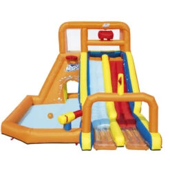 Bestway Méga Aire De Jeux Gonflable Hurricane Tunnel Blast - 2 Toboggans