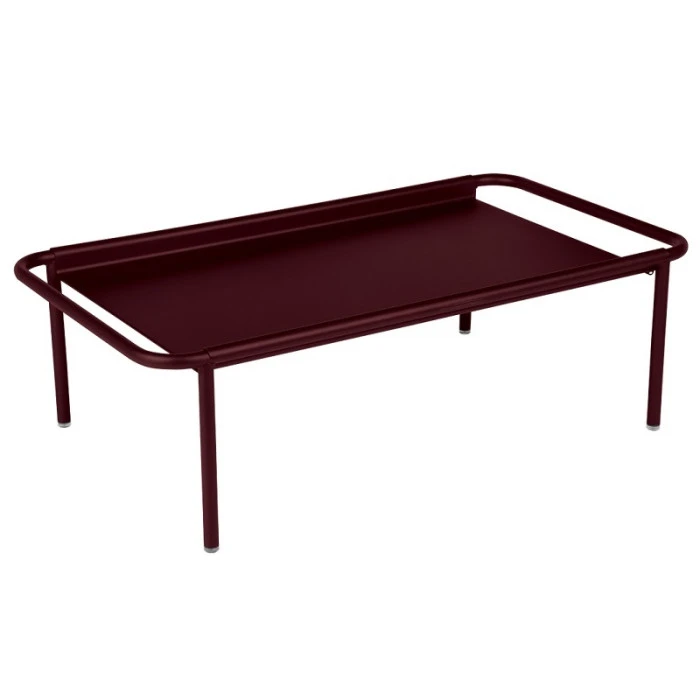 Table Basse De Jardin FERMOB Coolside - Cerise Noire 1 Table Basse De Jardin FERMOB Coolside - Cerise Noire