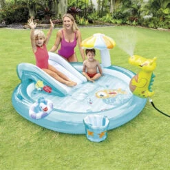 Aire De Jeux Gonflable Intex Alligator -Lafumaei Boutique 57165 aire aligator ambiance 2 min