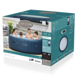 Spa Gonflable Bestway Lay-Z-Spa Milan 4 Places -Lafumaei Boutique 60029 spa gonflable bestway lay z spa milan packaging
