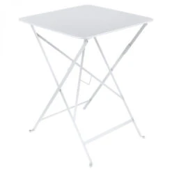 Table De Jardin Pliante 2 Personnes FERMOB Bistro 57 X 57 Cm - Blanc Coton