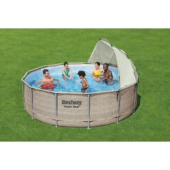 Auvent Pour Piscine Tubulaire Bestway Ø 3,05 à 5,49 M -Lafumaei Boutique ambianceauvent rond bestway