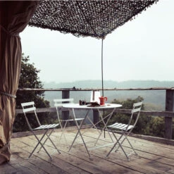 Salon De Jardin Fermob Bistro Ø 96 Cm Blanc, 4 Personnes