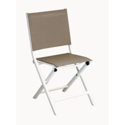 Chaise De Jardin Pliante Alizé Thema -Lafumaei Boutique chaise thema blanc s taupe 1