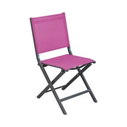 Chaise De Jardin Pliante Alizé Thema -Lafumaei Boutique chaise thema grey framboise 1
