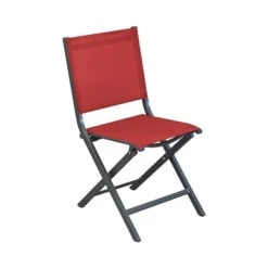 Chaise De Jardin Pliante Alizé Thema -Lafumaei Boutique chaise thema grey rouge r 1