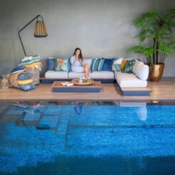 Coussin Décoration MADISON Stripe Green -Lafumaei Boutique coussin deco rayures madison