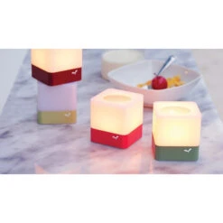 Lot De 3 Photophores FERMOB Cuub - Rouge -Lafumaei Boutique cuub rouge ambiance fermob 5