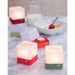 Lot De 3 Photophores FERMOB Cuub - Vert -Lafumaei Boutique cuub rouge ambiance fermob 7 1