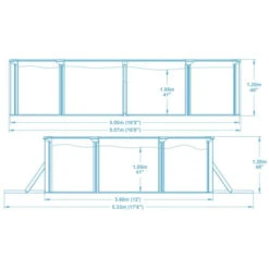 Piscine En Acier Bestway Hydrium - 5,00 X 3,60 X 1,20 M -Lafumaei Boutique dimensions new 1