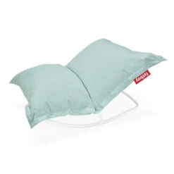 Pack Rocking Chair Rock'n'Roll Gris Clair + Pouf Original Outdoor Écume Fatboy