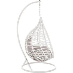 Fauteuil Œuf Suspendu Bizzotto Torres - Blanc -Lafumaei Boutique fauteuil bizzotto torres blanc 2