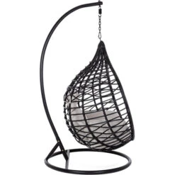 Fauteuil Œuf Suspendu Bizzotto Torres - Noir -Lafumaei Boutique fauteuil bizzotto torres noir 2