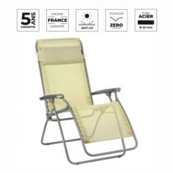 Fauteuil Relax Pliant LAFUMA R Clip Batyline Iso - Étamine -Lafumaei Boutique fauteuil relax pliant lafuma r clip etamine