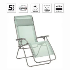 Fauteuil Relax Pliant LAFUMA R Clip Batyline Iso - Tilleul