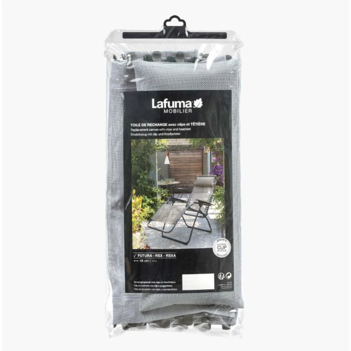 Toile De Rechange + Têtière LAFUMA Pour Fauteuil Relax Futura-Ciel 1 Toile De Rechange + Têtière LAFUMA Pour Fauteuil Relax Futura-Ciel