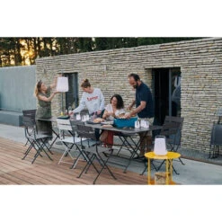 Lampe Nomade FERMOB Balad H 38 Cm - Carbone -Lafumaei Boutique lampe balad 38 carbone ambiance repas min