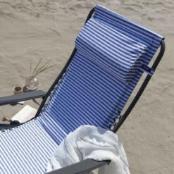 Fauteuil Relax Pliant LAFUMA RSX Polycoton - Marine -Lafumaei Boutique lfm2033.9291 fauteuil relax pliant lafuma rsx polycoton marine ambiance 2