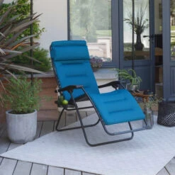 Fauteuil Relax Pliant LAFUMA RSX Clip AirComfort - Coral Blue -Lafumaei Boutique lfm2038.6893 fauteuil relax pliant lafuma rsx clip aircomfort coral blue ambiance