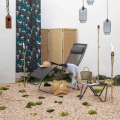 Fauteuil Relax Pliant LAFUMA RSXA Clip XL - Graphite -Lafumaei Boutique lfm2040.8717 fauteuil relax pliant lafuma rsxa clip xl graphite ambiance