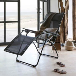 Fauteuil Relax Pliant LAFUMA Evolution Batyline Duo - Obsidian -Lafumaei Boutique lfm2767 fauteuil relax pliant lafuma evolution ambiance 2