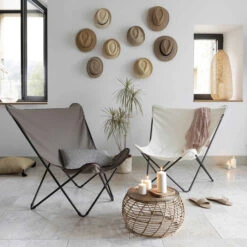 Fauteuil Pliant LAFUMA Pop Up XL Airlon - Écru -Lafumaei Boutique lfm2777.9328 fauteuil relax pliant lafuma pop up xl ecru ambiance