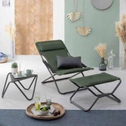 Bain De Soleil LAFUMA Transabed BeComfort - Olive -Lafumaei Boutique lfm2829.9548 bain soleil lafuma transabed becomfort olive ambiance interieur