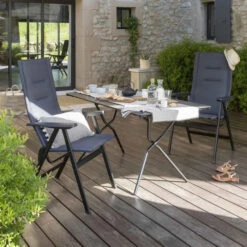 Fauteuil De Jardin Pliant LAFUMA Zen-It BeComfort - Gris Foncé -Lafumaei Boutique lfm2831 8902 fauteuil jardin lafuma zen it becomfort ambiance terrasse