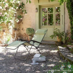 Fauteuil Relax Pliant LAFUMA R Clip Batyline Iso - Étamine -Lafumaei Boutique lfm4020.9267 fauteuil relax pliant lafuma r clip etamine ambiance