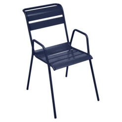 Fauteuil De Jardin Empilable FERMOB Monceau - Bleu Abysse