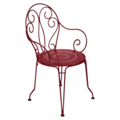 Salon De Jardin Fermob Montmartre Ø 117 Cm, Piment, 6 Personnes 6 Salon De Jardin Fermob Montmartre Ø 117 Cm, Piment, 6 Personnes -Lafumaei Boutique montmartre fauteuil piment 1 1