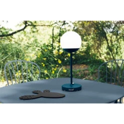 Lampe FERMOB Mooon! - Bleu Acapulco -Lafumaei Boutique mooon lampe bleu acapulco min