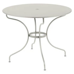 Table De Jardin 5 Personnes FERMOB Opéra + Ø 96 Cm - Gris Argile