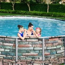 Piscine Tubulaire Bestway Power Steel Stone Ronde 4,27 X 1,22 M -Lafumaei Boutique piscine tubulaire bestway steel stone ronde 427 x 122 cm 3 1