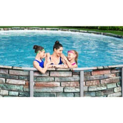 Piscine Tubulaire Bestway Power Steel Stone Ronde 4,27 X 1,22 M -Lafumaei Boutique piscine tubulaire bestway steel stone ronde 427 x 122 cm 6 1